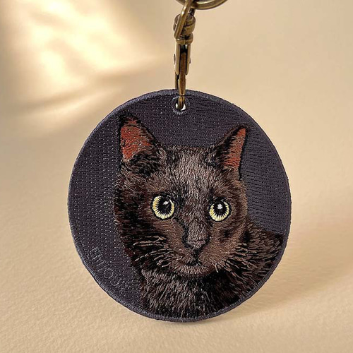 キーホルダー 猫 刺繍 ネコ チャーム ペット 黒猫 くろねこ キーホルダー 猫 刺繍 ネコ チャーム ペット 黒猫 くろねこ