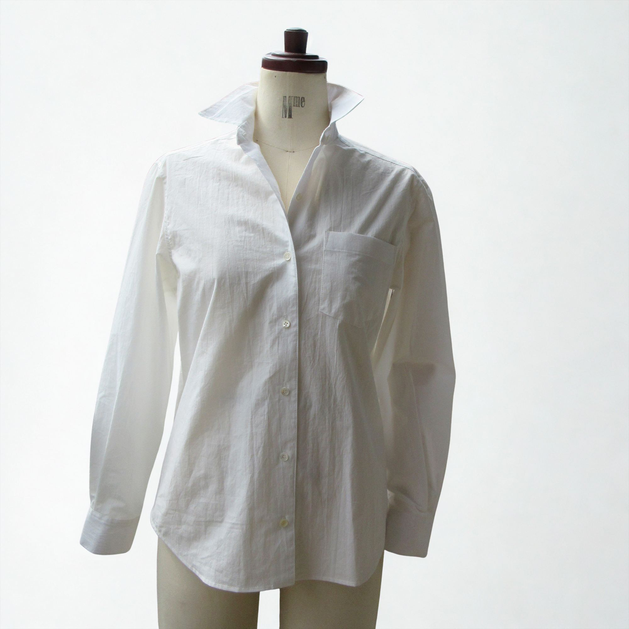 ※受注製作※【フレンチシックな大人のシャツ】洗いざらし風・ハリのある肌触り良い上質コットン