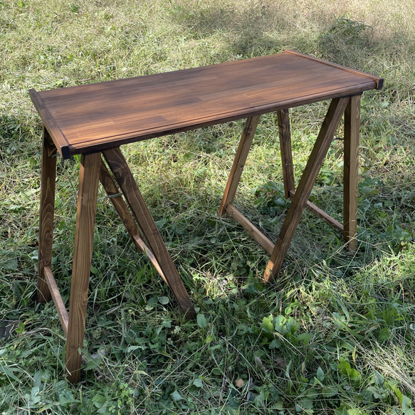 -good wood table rack-キャンプ アウトドア 折り畳み 棚 ラック シェルフ 木製  テーブル 1枚目の画像