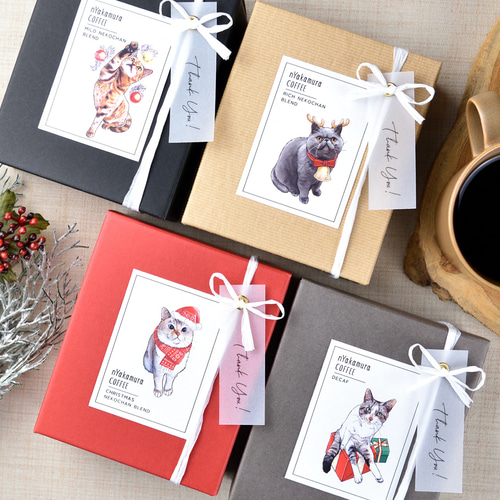 クリスマス限定】猫のコーヒーギフトBOX(ドリップバッグ5袋入り