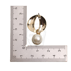 ERG-2557-G【2個入り】パールラウンドピアス ,Pearl round Post Earring 5枚目の画像