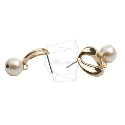 ERG-2557-G【2個入り】パールラウンドピアス ,Pearl round Post Earring 3枚目の画像