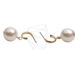 ERG-2558-G【2個入り】パールラウンドピアス ,Pearl round Post Earring 3枚目の画像