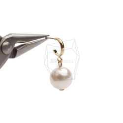 ERG-2558-G【2個入り】パールラウンドピアス ,Pearl round Post Earring 4枚目の画像