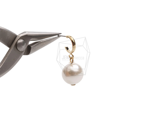 ERG-2558-G【2個入り】パールラウンドピアス ,Pearl round Post Earring 4枚目の画像