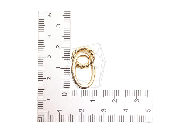 PDT-2724-G【2個入り】ダブルラウンドペンダント/Double Round Earring Charm 5枚目の画像