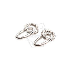 PDT-2724-R【2個入り】ダブルラウンドペンダント/Double Round Earring Charm 2枚目の画像