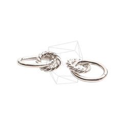 PDT-2724-R【2個入り】ダブルラウンドペンダント/Double Round Earring Charm 3枚目の画像