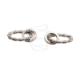 PDT-2726-R【2個入り】ダブルラウンドペンダント/Double Round Earring Charm 3枚目の画像