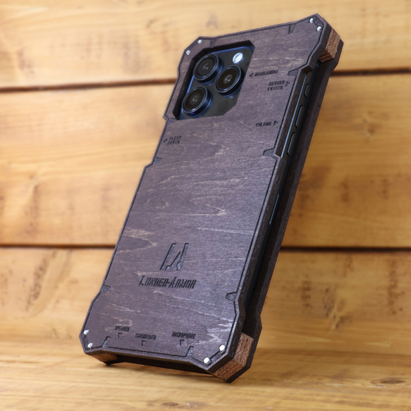 iPhone15 ケース 木製 耐衝撃 ウッド wood case 木 本革 15/plus/Pro/Promax 1枚目の画像