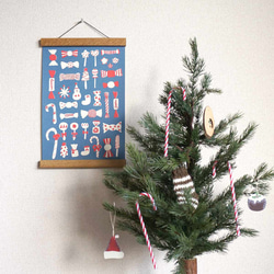 「 christmas candy（ blue ）」A4ポスター 1枚目の画像