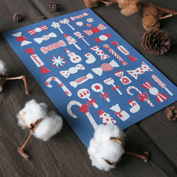 「 christmas candy（ blue ）」A4ポスター 3枚目の画像