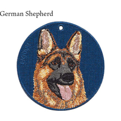 キーホルダー 犬 刺繍 わんこ ペット 動物 愛犬 シェパード プレゼント ギフト 両面 ストラップ or-037 6枚目の画像