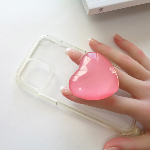 61 タッセルキーホルダー＊ぷっくりハート レオパード✨ハンドメイド✨