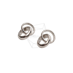 PDT-2734-R【2個入り】ダブルラウンドペンダント/Double Round Earring Charm 2枚目の画像