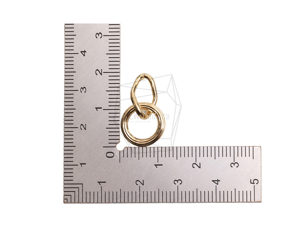 PDT-2735-G【2個入り】ダブルラウンドペンダント/Double Round Earring Charm 5枚目の画像