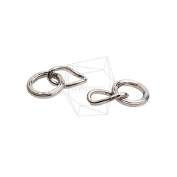 PDT-2735-R【2個入り】ダブルラウンドペンダント/Double Round Earring Charm 3枚目の画像