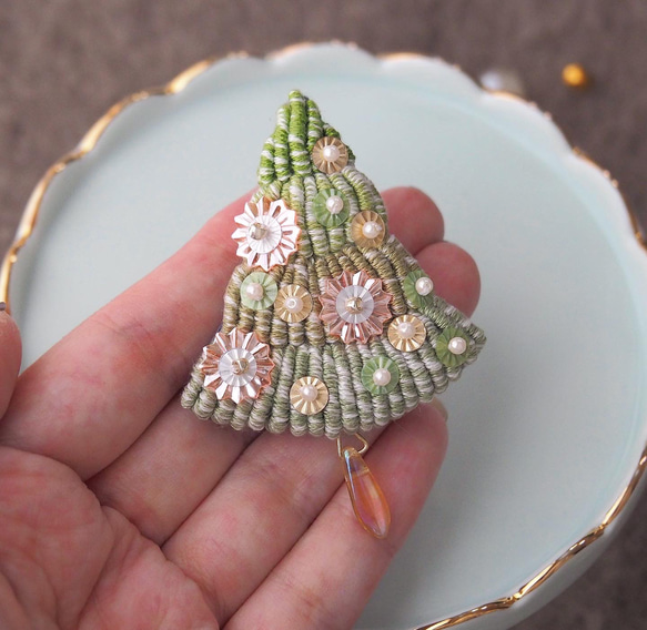 【メリークリスマス】刺繍ｵｰﾅﾒﾝﾄ・ﾌﾞﾛｰﾁ 3枚目の画像