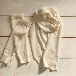 手編み機による　Lisa Pure Silk Stole 5枚目の画像