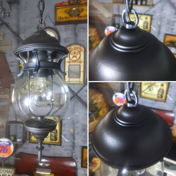ガラスシェイド ペンダントランプ  1灯式 シーリングライト（ballon-②） #アンティーク照明  #天井照明 7枚目の画像