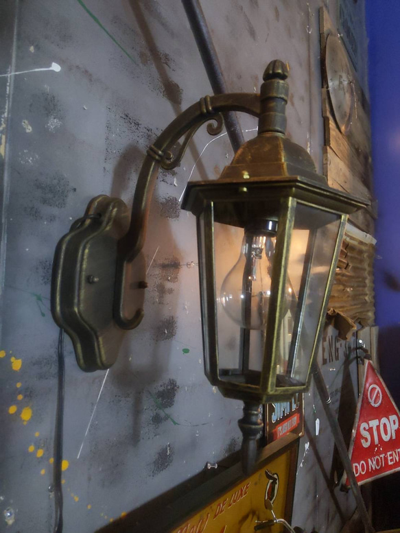 ガラスシェイド ペンダントランプ  1灯式 ウォールライト  壁掛け式 ランプ  #アンティーク照明  #天井照明 2枚目の画像