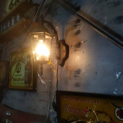 ガラスシェイド ペンダントランプ  1灯式 ウォールライト  壁掛け式 ランプ  #アンティーク照明  #天井照明 3枚目の画像