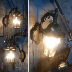 ガラスシェイド ペンダントランプ  1灯式 ウォールライト  壁掛け式 ランプ  #アンティーク照明  #天井照明 5枚目の画像