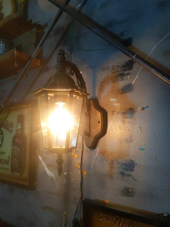 ガラスシェイド ペンダントランプ  1灯式 ウォールライト  壁掛け式 ランプ  #アンティーク照明  #天井照明 1枚目の画像