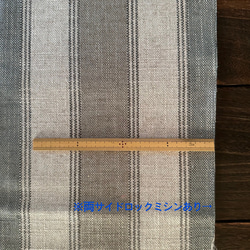 輸入生地 USED品  AXELLA/CHARCOL 約50㎝×60㎝ リネンストライプ 4枚目の画像