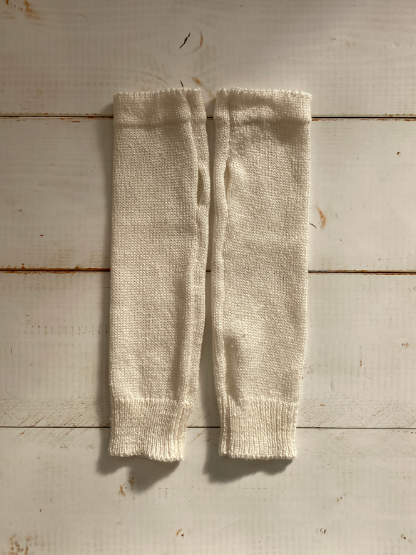 手編み機による　Lisa Pure Silk Arm Warmer 2枚目の画像