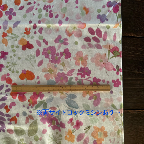 輸入生地 USED品  約62㎝×105㎝ Faraday Lilas-31860276　コットン フラワープリント 花 4枚目の画像