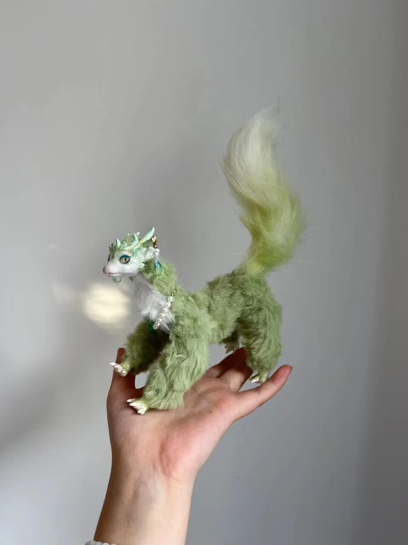 完売展示幻獣　不思議動物　緑ドラゴン　春影 7枚目の画像