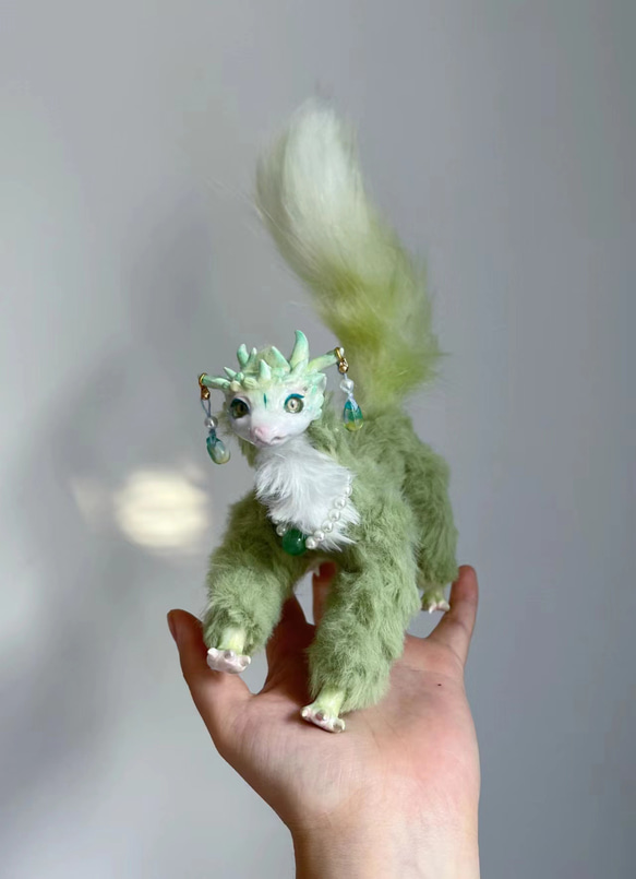 完売展示幻獣　不思議動物　緑ドラゴン　春影 1枚目の画像