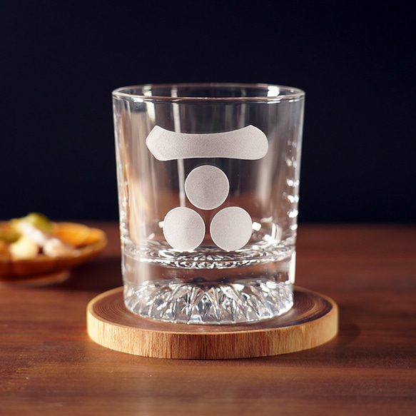 ロックグラス オールドグラス 毛利元就 家紋 戦国武将 酒 ウィスキー