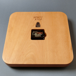 掛け時計（木製・無垢）Wood Wall Clock WS-S1　ビーチ 4枚目の画像