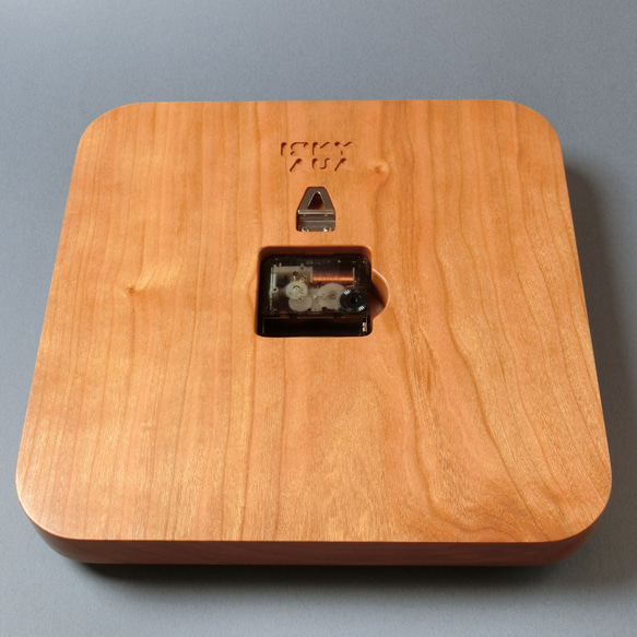 掛け時計（木製・無垢）Wood Wall Clock WS-S1　ブラックチェリー 4枚目の画像