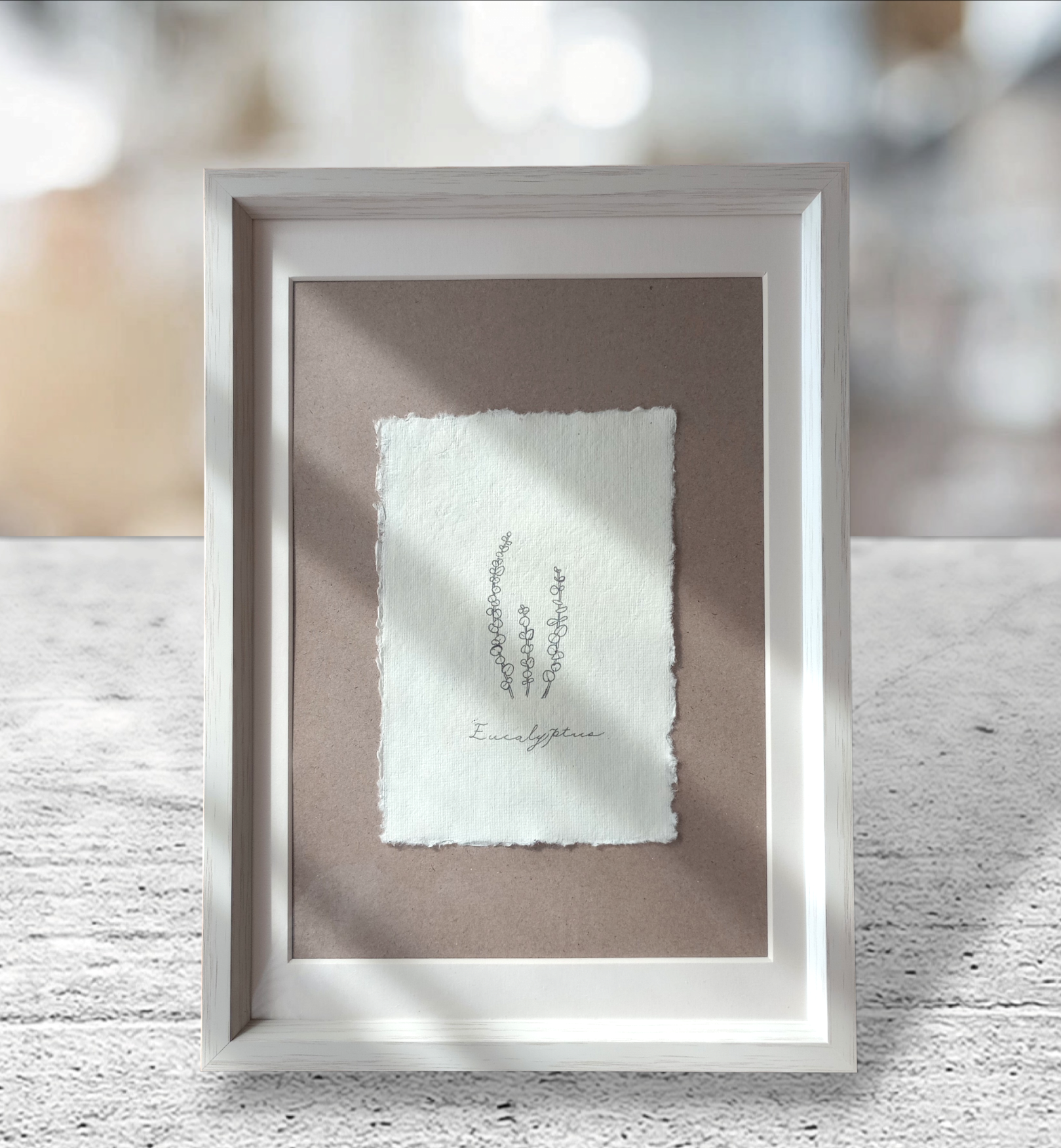 【選べるハーブ】  植物 ペン画 ボタニカル 花 インテリア アート モダン ユーカリ ハーブ