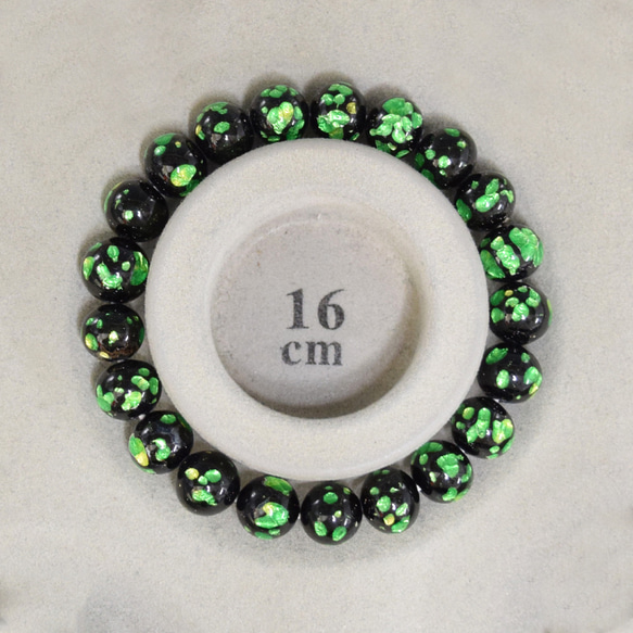 腕輪　天然石　フローライト　ブレスレット　ギフト　念珠　京都　10mm　グリーン琉球蛍石　UDA167 5枚目の画像