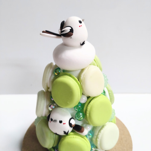 モモンガハウス(パンダ柄マカロン・グリーン)ボアベージュ  2000円 モモンガハウス(パンダ柄マカロン・グリーン)ボアベージュ 2000円