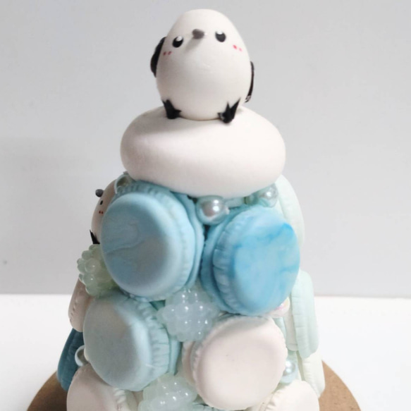 ハンドメイド　オーダー受付ページ　　♡仲良し　シマエナガ　マカロン　パネル♡ ハンドメイド オーダー受付ページ ♡仲良し シマエナガ マカロン