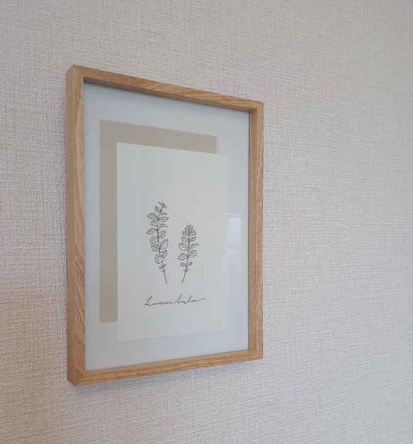 【選べるハーブ】 植物 ボタニカル 花 インテリア ハーブ アート モダン 木製 レモンバーム 2枚目の画像