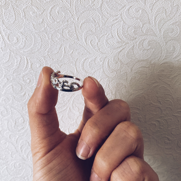 ivy ring【silver925】シンプル　重ね付け　シルバーリング　 14枚目の画像