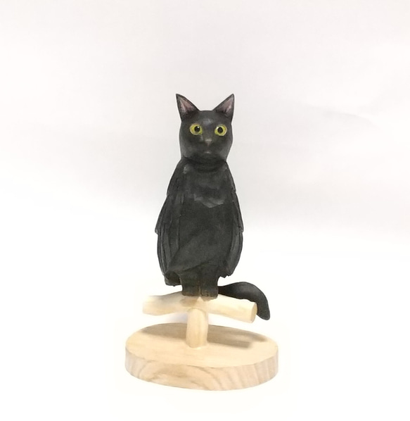 猫フクロウ(黒) 7枚目の画像