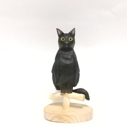 猫フクロウ(黒) 1枚目の画像