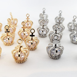 373-G k16gp 透かしローズチャーム Queen Rose 2個 チャーム Starie