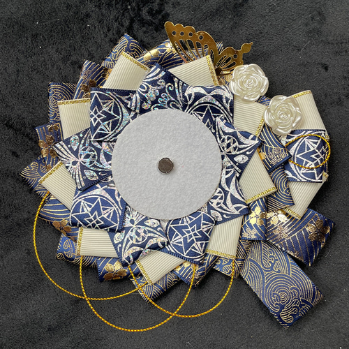 痛ロゼット58mm 75mmサイズ 缶バッジ用 ロゼット 蝶戀花 バッグ