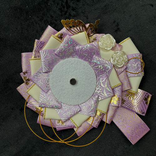 痛ロゼット58mm 75mmサイズ 缶バッジ用 ロゼット 蝶戀花 バッグ