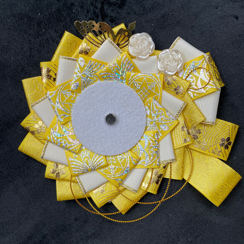 痛ロゼット58mm 75mmサイズ 缶バッジ用 ロゼット 蝶戀花 バッグ