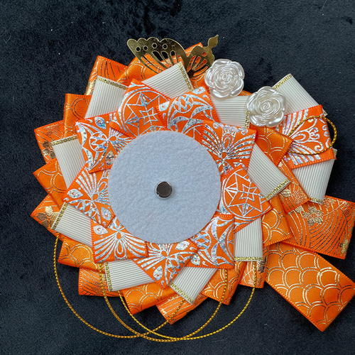 痛ロゼット58mm 75mmサイズ 缶バッジ用 ロゼット 蝶戀花 バッグ