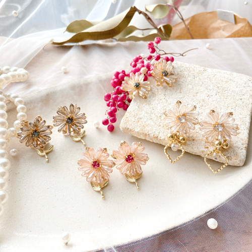 ⑦ガラスストーン コネクターチャーム クリスタル 約4ミリ 200個  